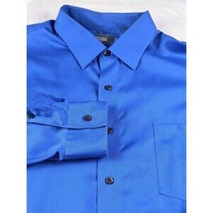 Kenneth Cole Reaction No Iron Royal Blue Large 18-18.5 36/37